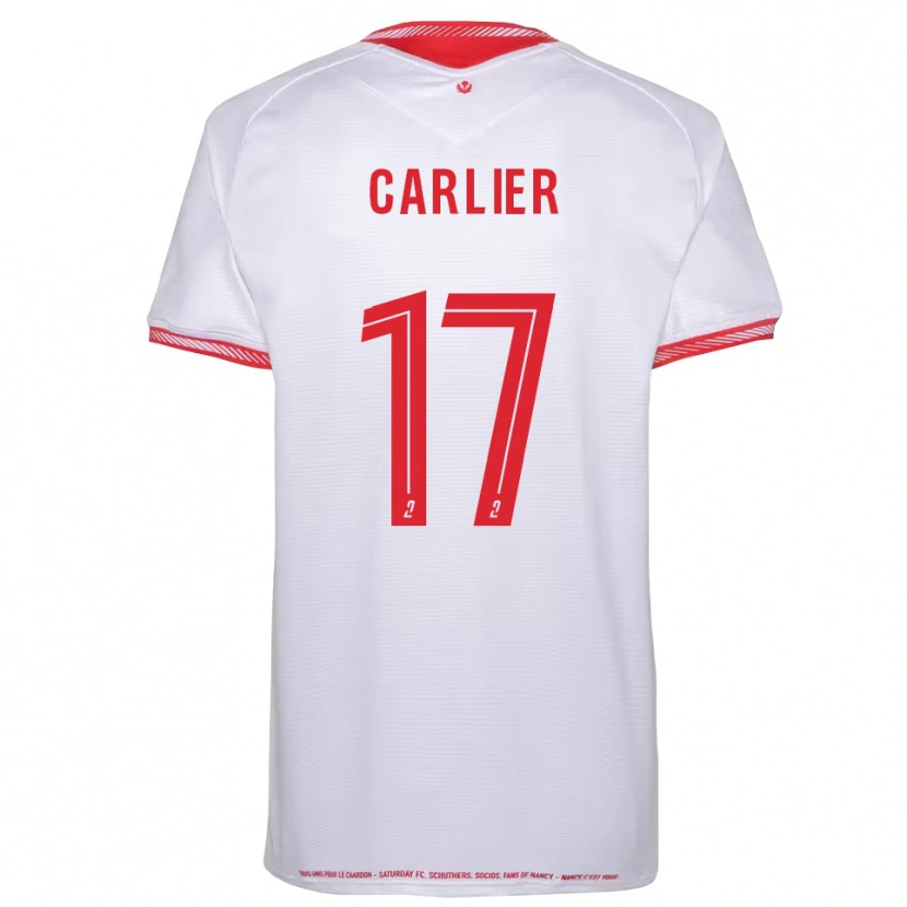 Danxen Hombre Camiseta Maxence Carlier #17 Negro Rojo 2ª Equipación 2025/26 La Camisa