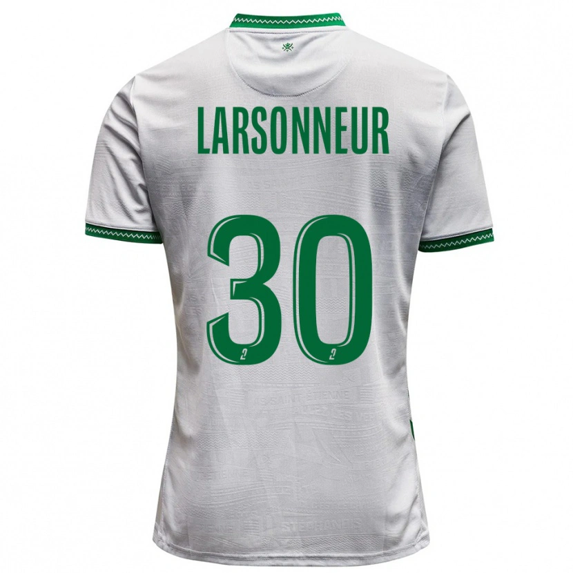 Danxen Hombre Camiseta Gautier Larsonneur #30 Blanco Verde 2ª Equipación 2025/26 La Camisa