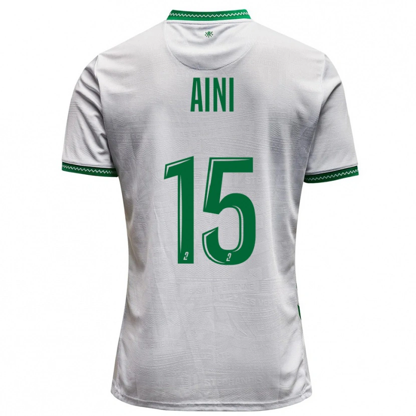 Danxen Hombre Camiseta Noham Aini #15 Blanco Verde 2ª Equipación 2025/26 La Camisa