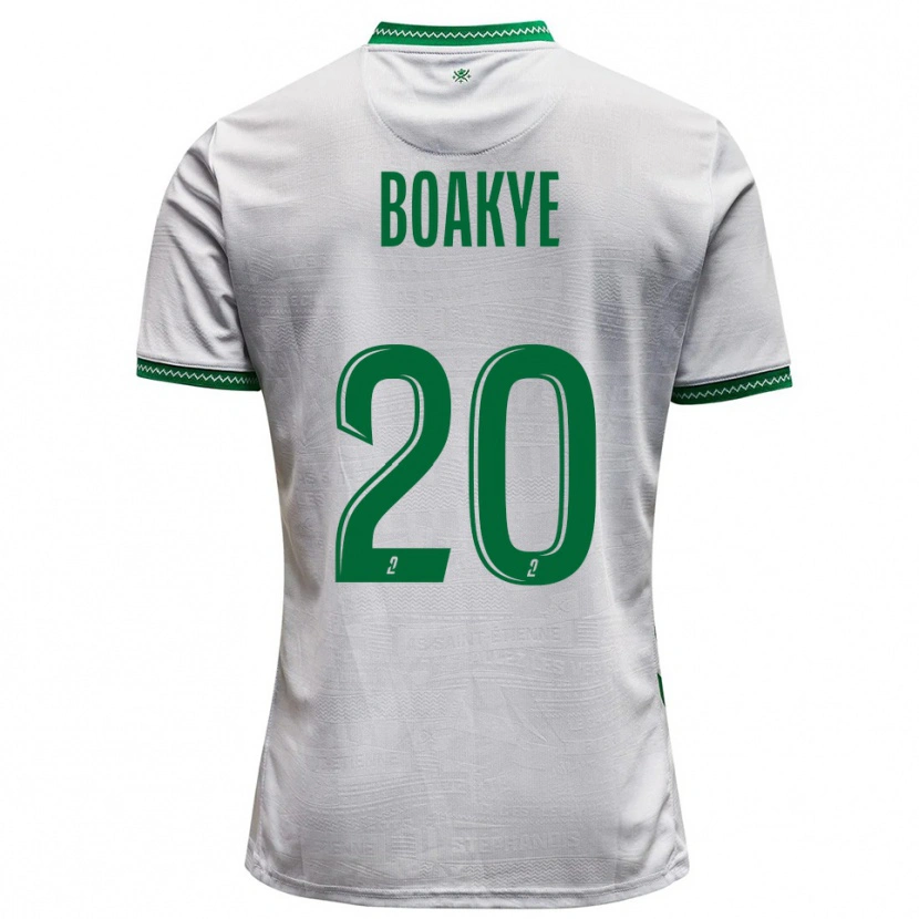 Danxen Hombre Camiseta Augustine Boakye #20 Blanco Verde 2ª Equipación 2025/26 La Camisa