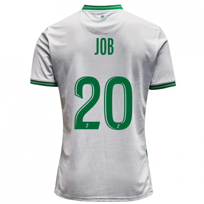 Danxen Hombre Camiseta Taëryne Job #20 Blanco Verde 2ª Equipación 2025/26 La Camisa
