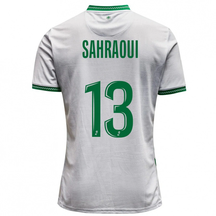 Danxen Hombre Camiseta Jebryl Sahraoui #13 Blanco Verde 2ª Equipación 2025/26 La Camisa