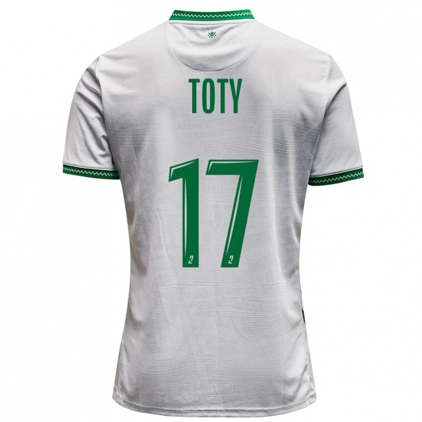 Danxen Hombre Camiseta Mylan Toty #17 Blanco Verde 2ª Equipación 2025/26 La Camisa