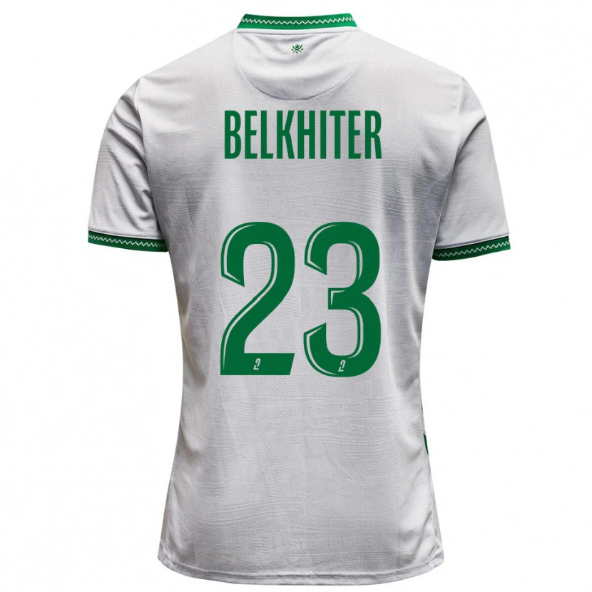Danxen Hombre Camiseta Morgane Belkhiter #23 Blanco Verde 2ª Equipación 2025/26 La Camisa