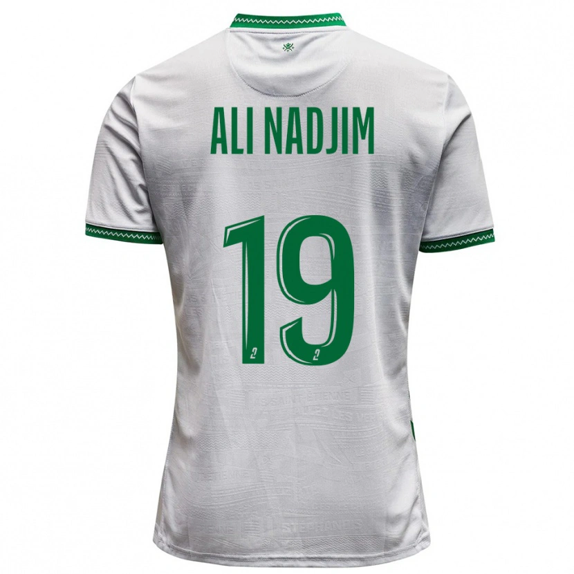 Danxen Hombre Camiseta Nadjma Ali Nadjim #19 Blanco Verde 2ª Equipación 2025/26 La Camisa