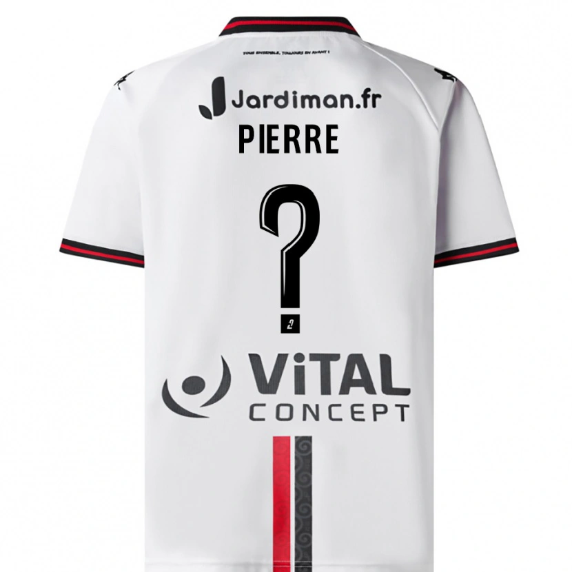 Danxen Hombre Camiseta Henri-Mathieu Pierre #0 Blanco Rojo 2ª Equipación 2025/26 La Camisa