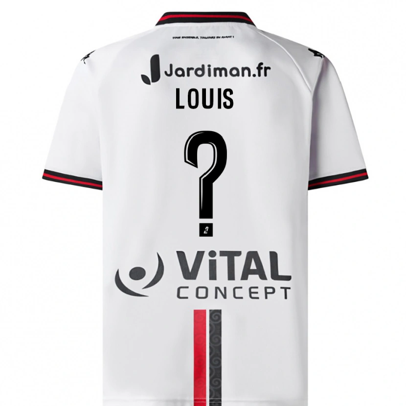 Danxen Hombre Camiseta Jonathan Louis #0 Blanco Rojo 2ª Equipación 2025/26 La Camisa