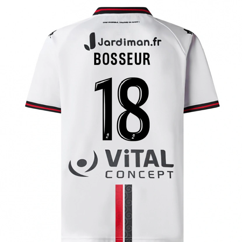 Danxen Hombre Camiseta Youna Bosseur #18 Blanco Rojo 2ª Equipación 2025/26 La Camisa