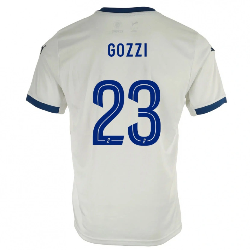 Danxen Hombre Camiseta Paolo Gozzi #23 Blanco Azul 2ª Equipación 2025/26 La Camisa