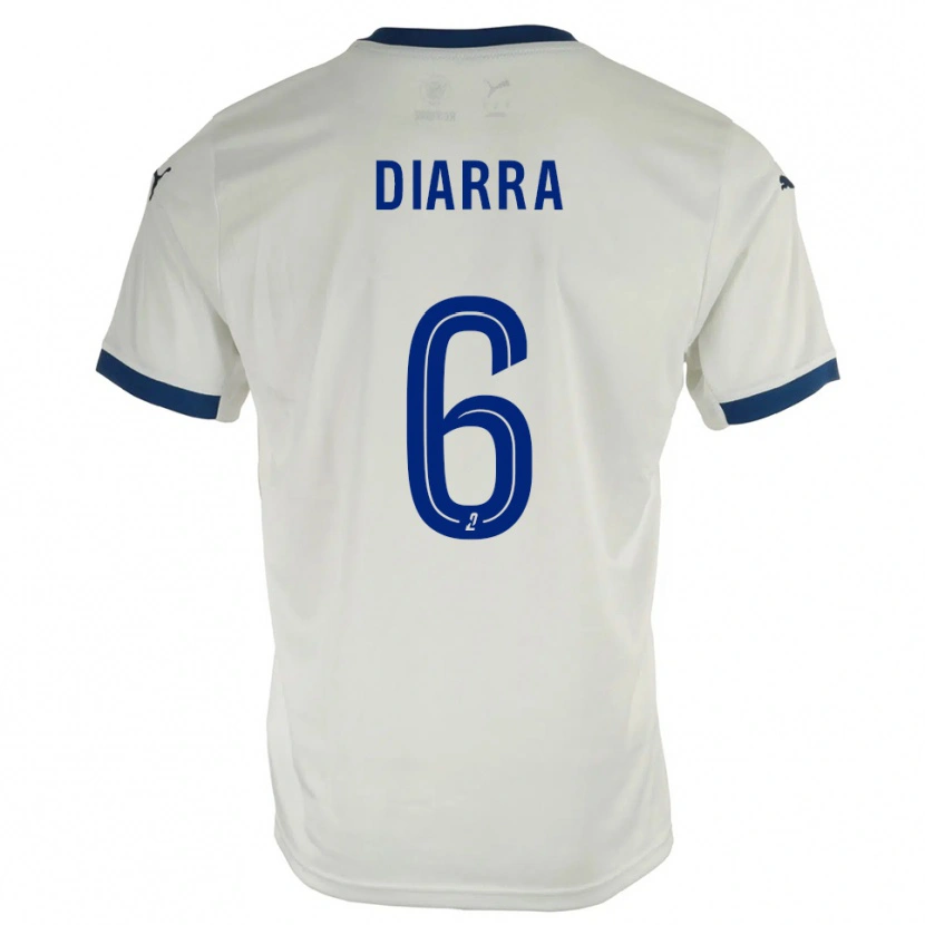 Danxen Hombre Camiseta Salimou Diarra #6 Blanco Azul 2ª Equipación 2025/26 La Camisa