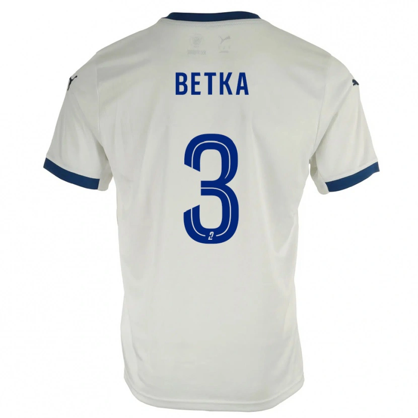 Danxen Hombre Camiseta Naël Betka #3 Blanco Azul 2ª Equipación 2025/26 La Camisa