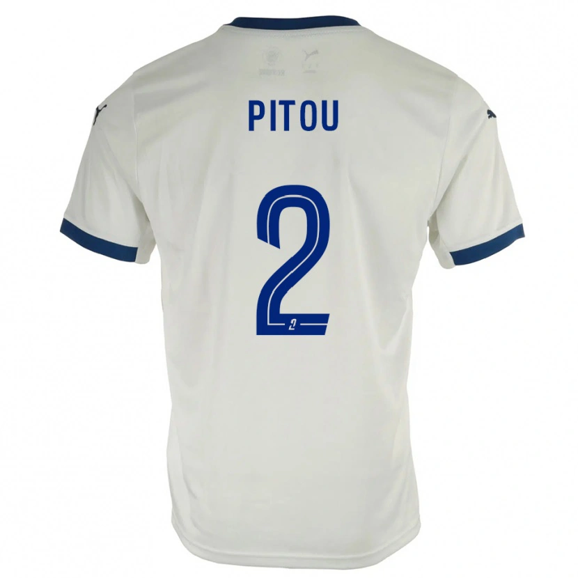 Danxen Hombre Camiseta Ryan Pitou #2 Blanco Azul 2ª Equipación 2025/26 La Camisa