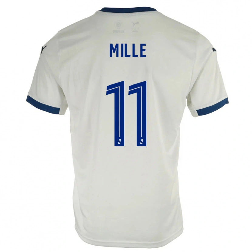 Danxen Hombre Camiseta Antoine Mille #11 Blanco Azul 2ª Equipación 2025/26 La Camisa