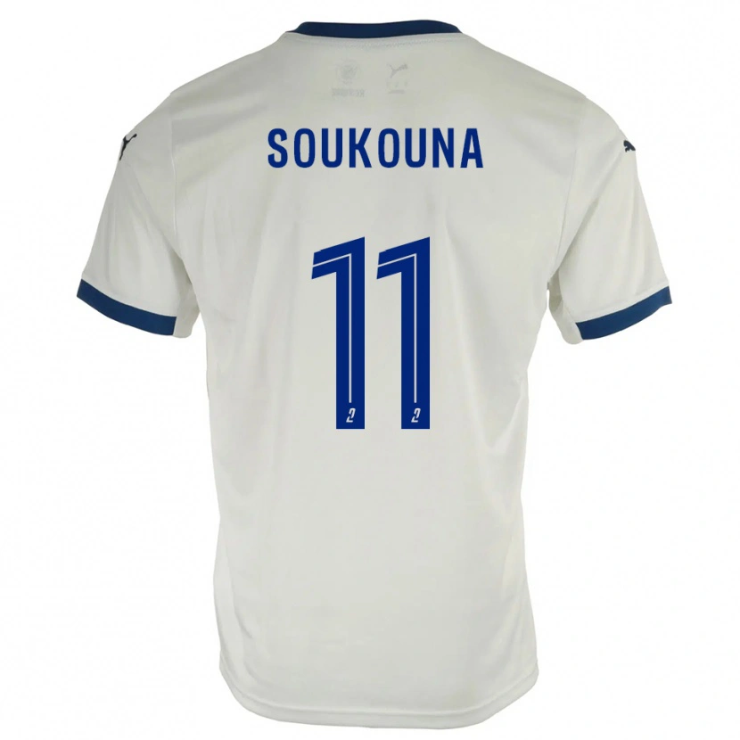Danxen Hombre Camiseta Idrissa Soukouna #11 Blanco Azul 2ª Equipación 2025/26 La Camisa