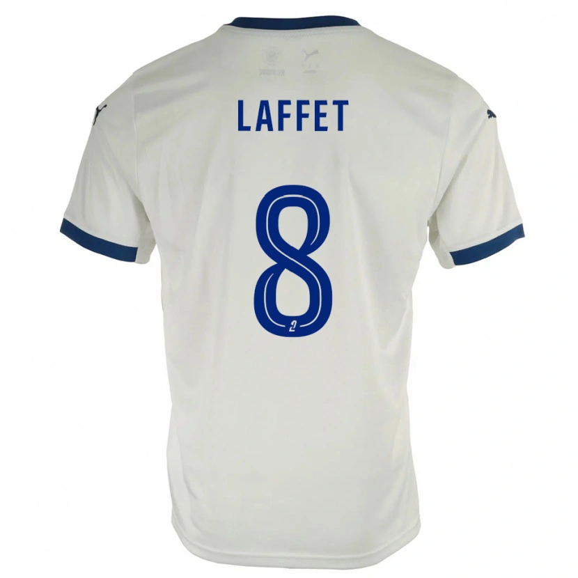 Danxen Hombre Camiseta Yves Laffet #8 Blanco Azul 2ª Equipación 2025/26 La Camisa