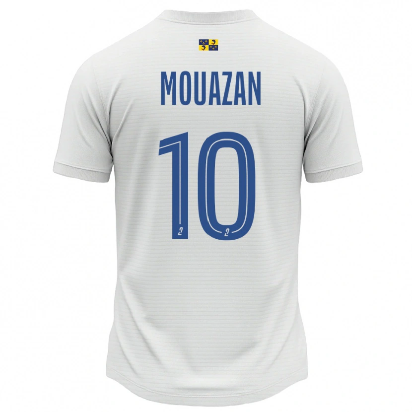 Danxen Hombre Camiseta Baptiste Mouazan #10 Blanco Azul 2ª Equipación 2025/26 La Camisa