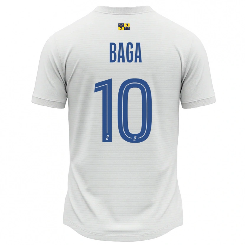Danxen Hombre Camiseta Laurine Baga #10 Blanco Azul 2ª Equipación 2025/26 La Camisa