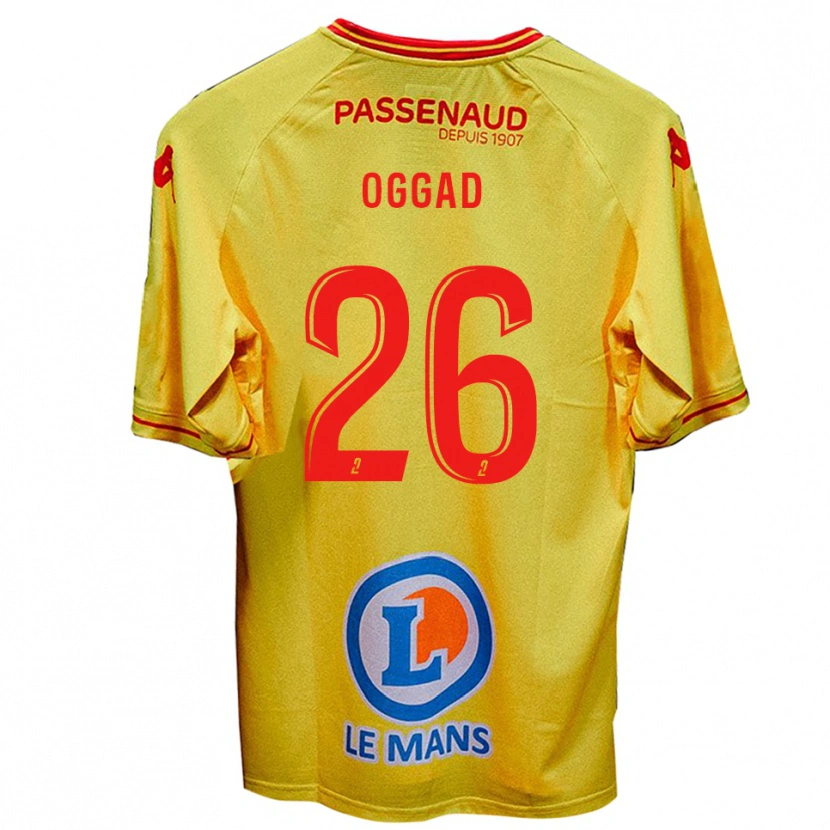 Danxen Hombre Camiseta Brice Oggad #26 Amarillo 2ª Equipación 2025/26 La Camisa