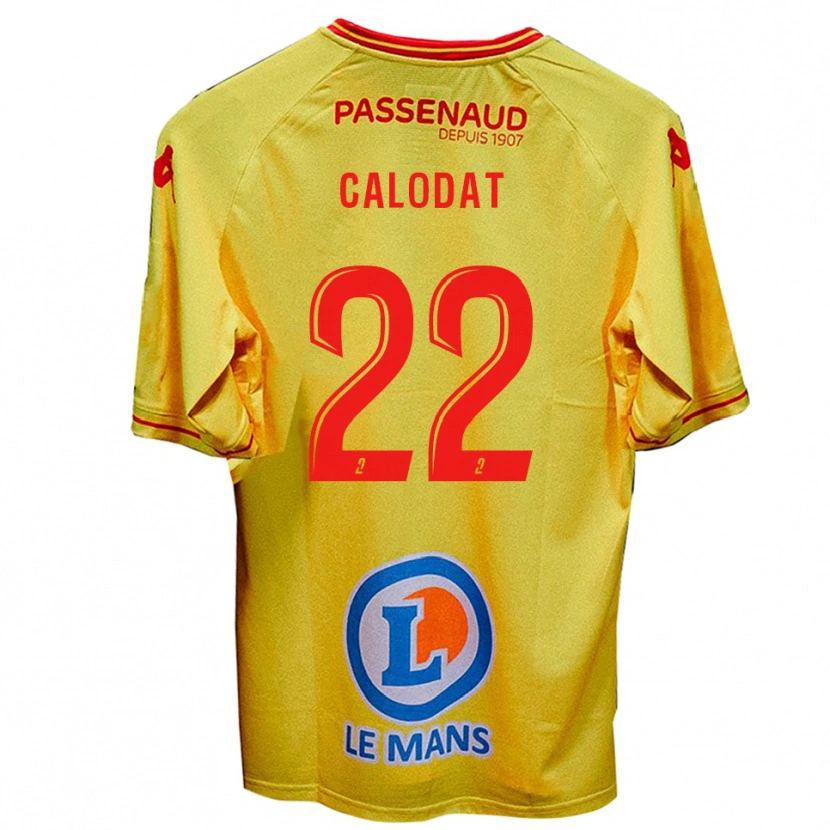 Danxen Hombre Camiseta Lucas Calodat #22 Amarillo 2ª Equipación 2025/26 La Camisa