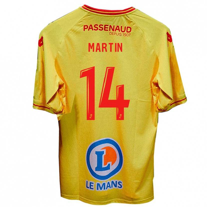 Danxen Hombre Camiseta Lucas Martin #14 Amarillo 2ª Equipación 2025/26 La Camisa