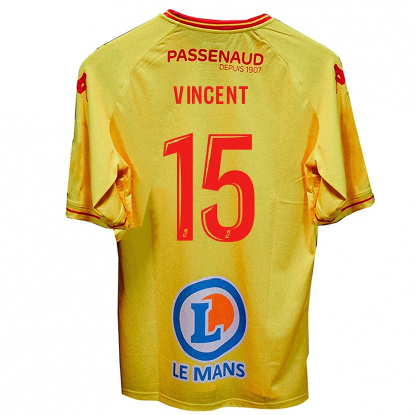 Danxen Hombre Camiseta Noah Vincent #15 Amarillo 2ª Equipación 2025/26 La Camisa