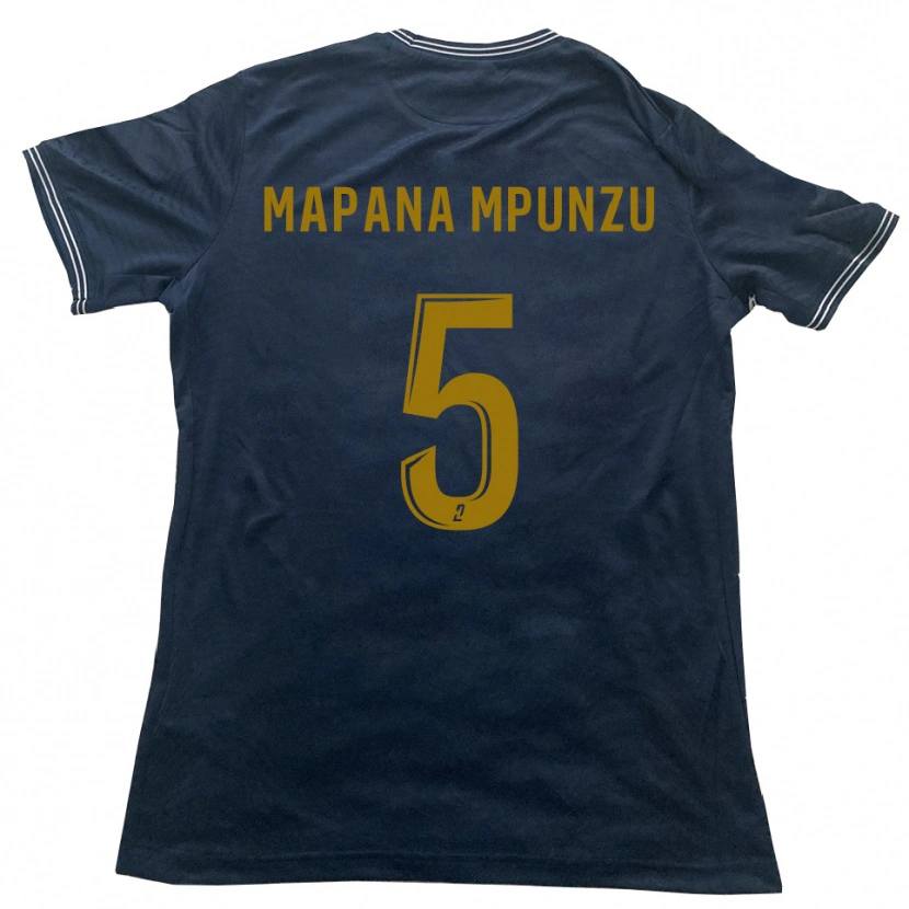 Danxen Hombre Camiseta Jojo Mapana Mpunzu #5 Azul Marino Oro 2ª Equipación 2025/26 La Camisa
