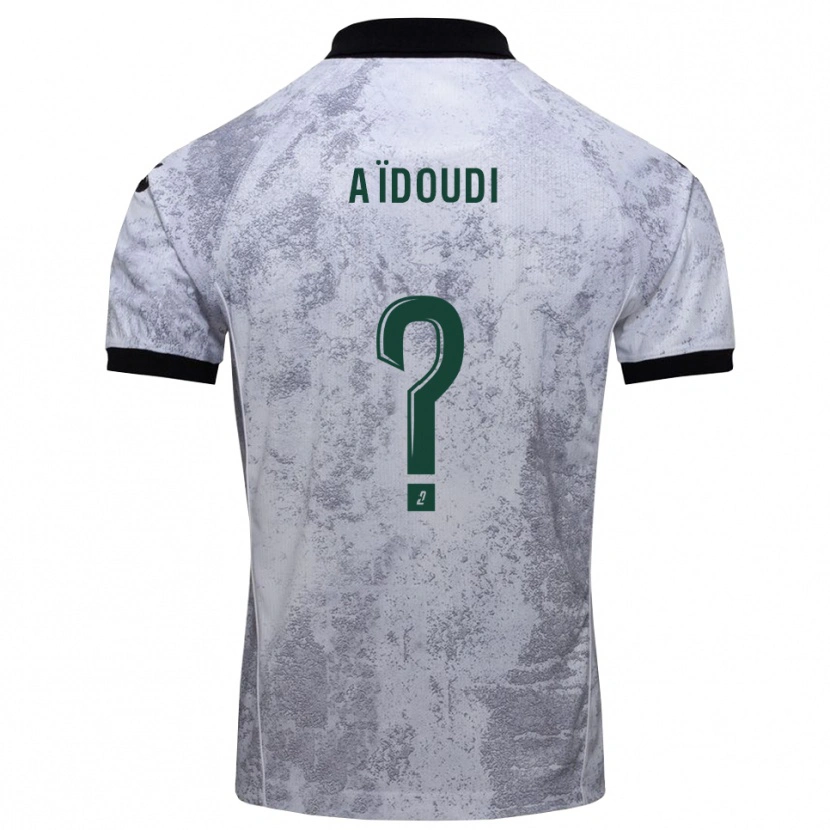 Danxen Hombre Camiseta Karim Aïdoudi #0 Blanco Negro 2ª Equipación 2025/26 La Camisa
