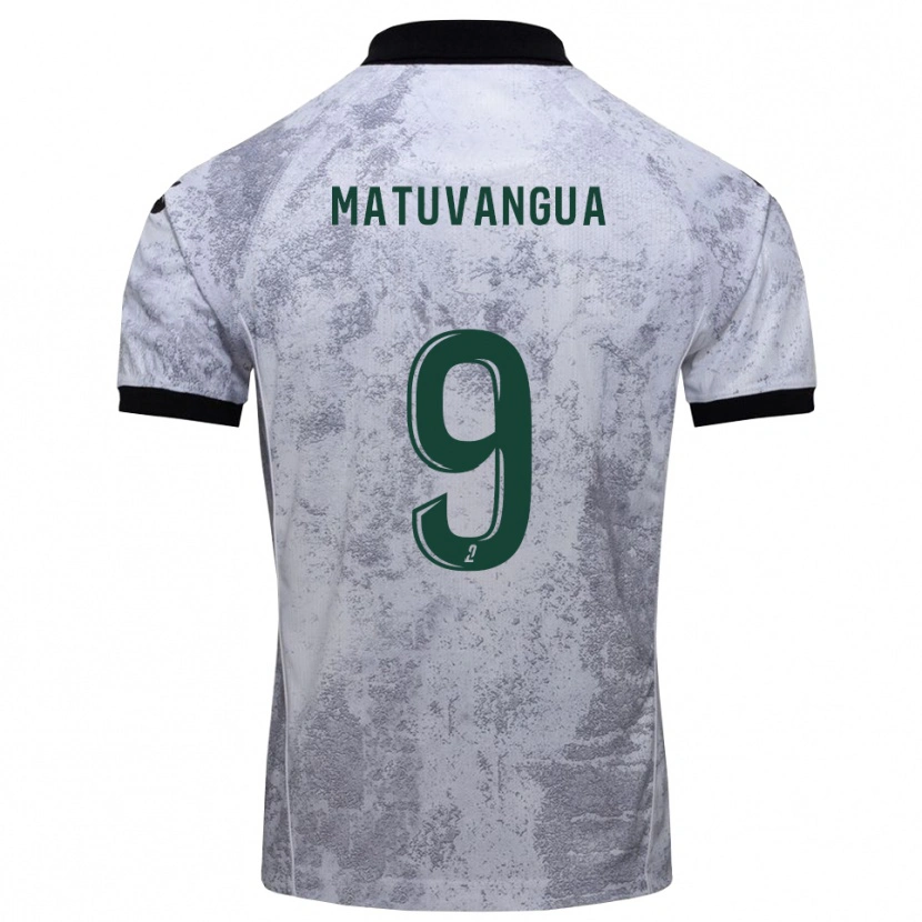 Danxen Hombre Camiseta Ronan Matuvangua #9 Blanco Negro 2ª Equipación 2025/26 La Camisa