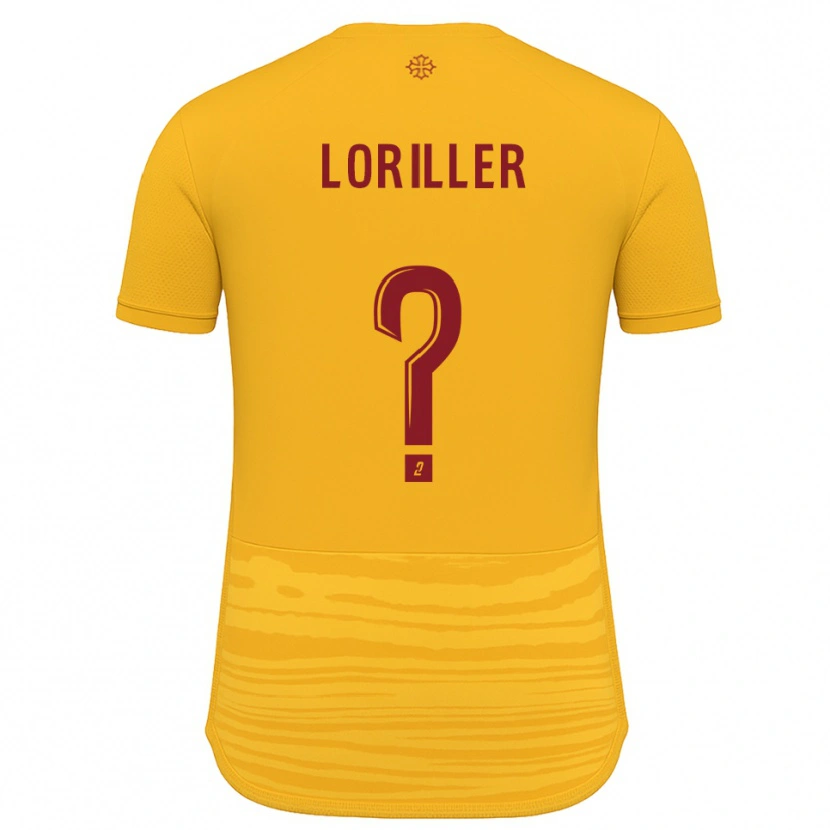 Danxen Hombre Camiseta Anthonin Loriller #0 Naranja Borgoña 2ª Equipación 2025/26 La Camisa