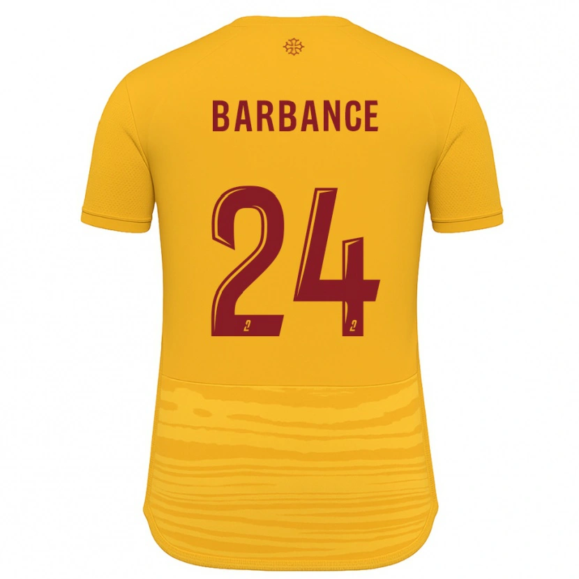 Danxen Hombre Camiseta Solène Barbance #24 Naranja Borgoña 2ª Equipación 2025/26 La Camisa