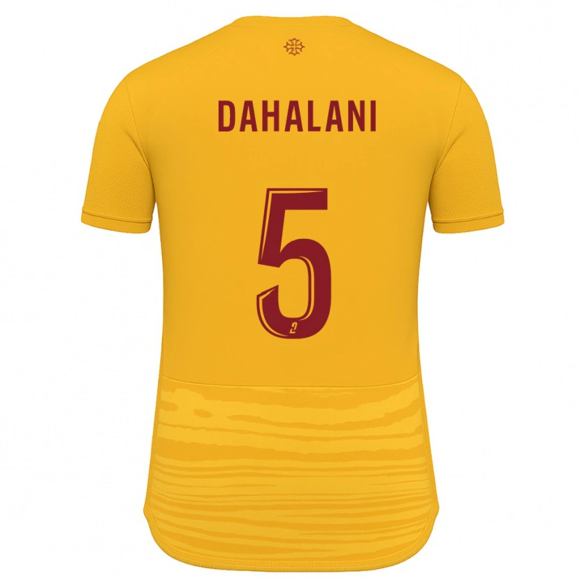Danxen Hombre Camiseta Yanis Dahalani #5 Naranja Borgoña 2ª Equipación 2025/26 La Camisa