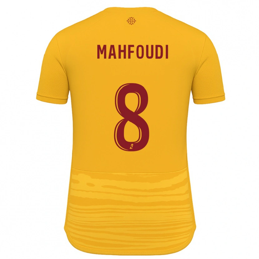 Danxen Hombre Camiseta Chakib Mahfoudi #8 Naranja Borgoña 2ª Equipación 2025/26 La Camisa