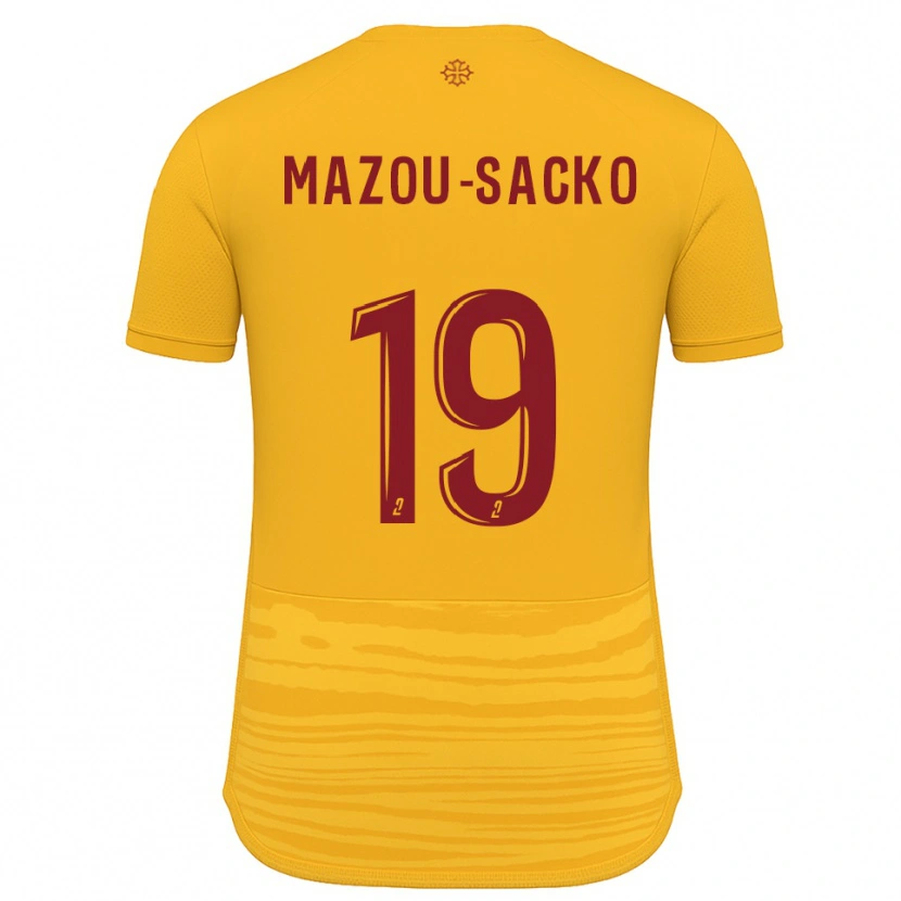 Danxen Hombre Camiseta Derek Mazou-Sacko #19 Naranja Borgoña 2ª Equipación 2025/26 La Camisa