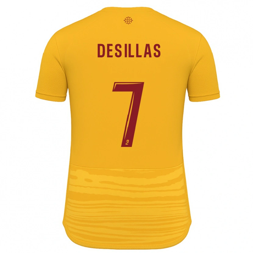 Danxen Hombre Camiseta Audric Desillas #7 Naranja Borgoña 2ª Equipación 2025/26 La Camisa