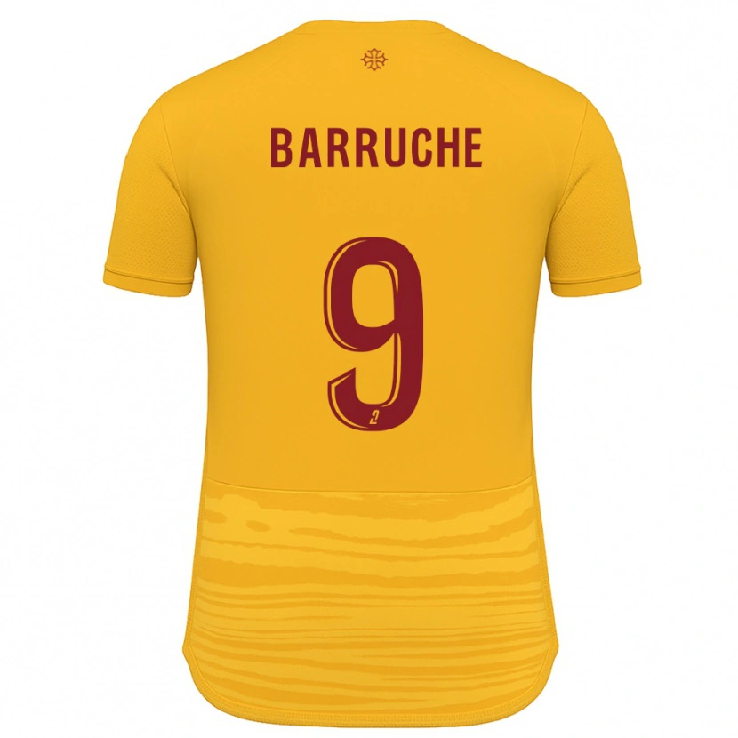 Danxen Hombre Camiseta Théo Barruche #9 Naranja Borgoña 2ª Equipación 2025/26 La Camisa