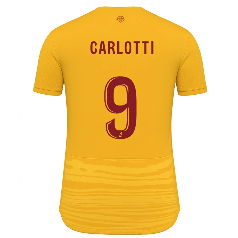 Danxen Hombre Camiseta Fabio Carlotti #9 Naranja Borgoña 2ª Equipación 2025/26 La Camisa