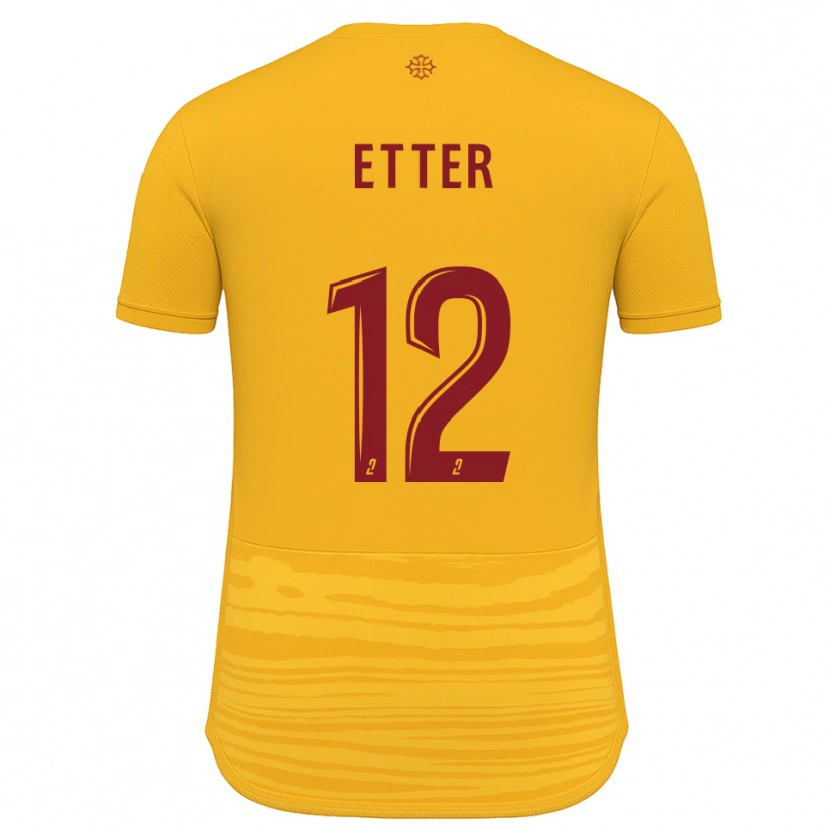 Danxen Hombre Camiseta Nans Etter #12 Naranja Borgoña 2ª Equipación 2025/26 La Camisa