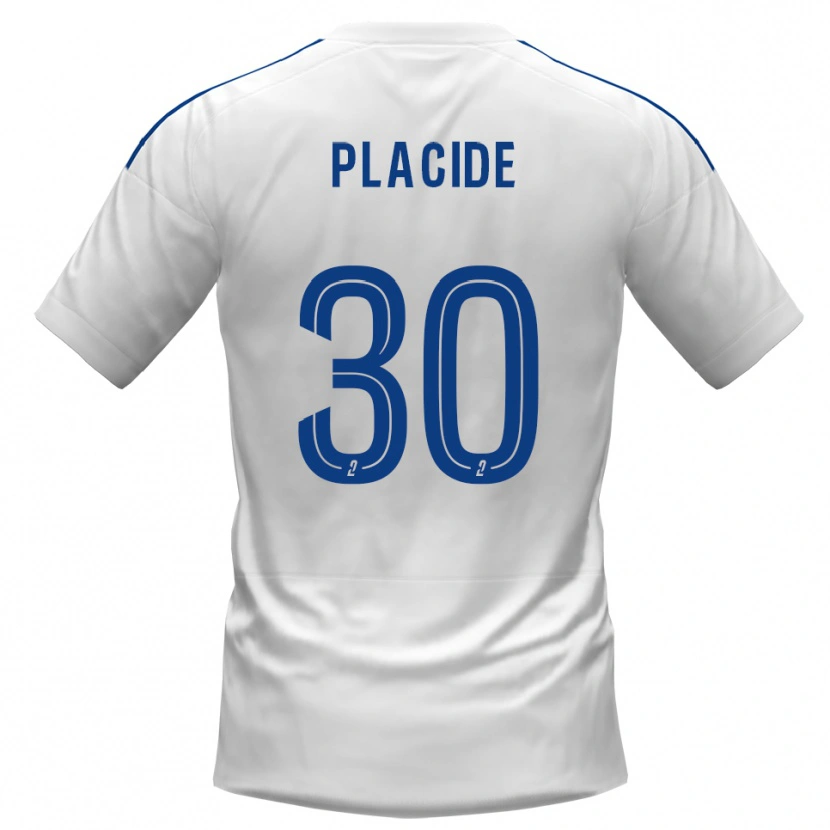 Danxen Hombre Camiseta Johny Placide #30 Blanco Azul 2ª Equipación 2025/26 La Camisa