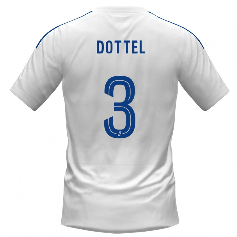 Danxen Hombre Camiseta Lisandru Dottel #3 Blanco Azul 2ª Equipación 2025/26 La Camisa