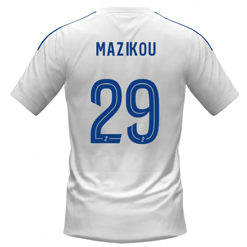 Danxen Hombre Camiseta Steevy Mazikou #29 Blanco Azul 2ª Equipación 2025/26 La Camisa