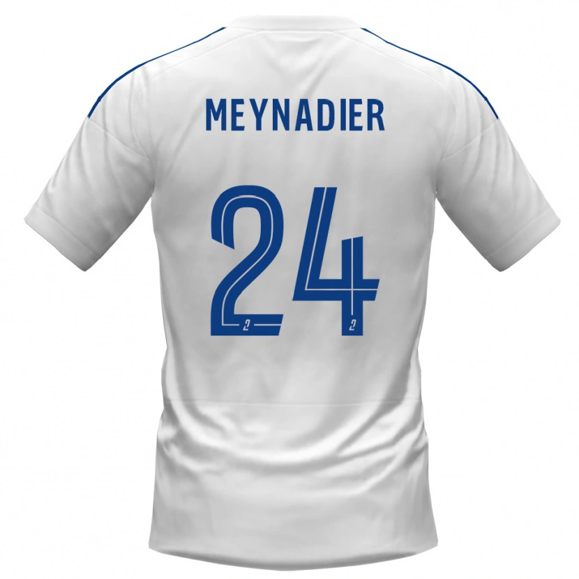 Danxen Hombre Camiseta Tom Meynadier #24 Blanco Azul 2ª Equipación 2025/26 La Camisa