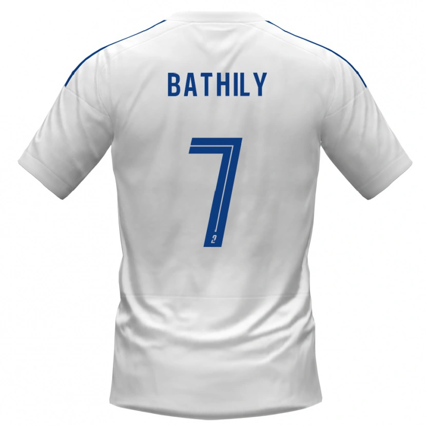 Danxen Hombre Camiseta Yahya Bathily #7 Blanco Azul 2ª Equipación 2025/26 La Camisa