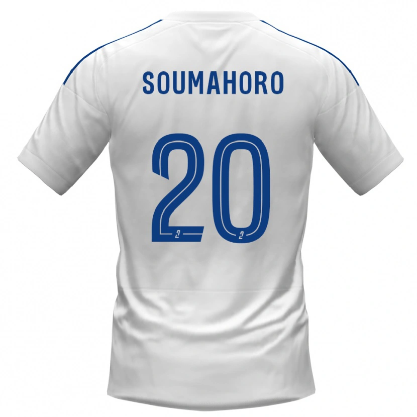 Danxen Hombre Camiseta Mamadou Soumahoro #20 Blanco Azul 2ª Equipación 2025/26 La Camisa