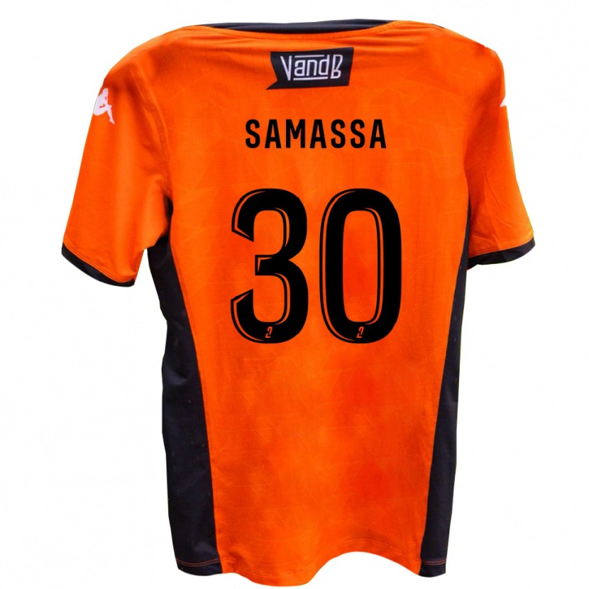 Danxen Hombre Camiseta Mamadou Samassa #30 Blanco Negro 2ª Equipación 2025/26 La Camisa