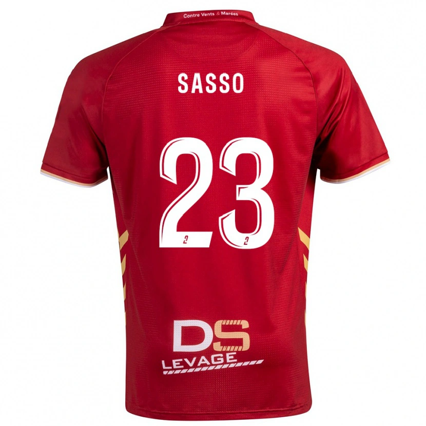 Danxen Hombre Camiseta Vincent Sasso #23 Borgoña Oro 2ª Equipación 2025/26 La Camisa