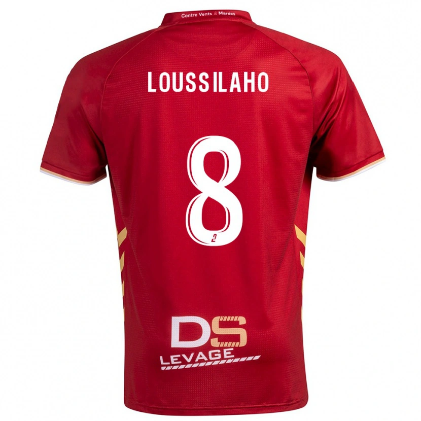 Danxen Hombre Camiseta Lenny Dziki Loussilaho #8 Borgoña Oro 2ª Equipación 2025/26 La Camisa