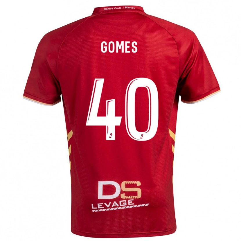 Danxen Hombre Camiseta Yvan Gomes #40 Borgoña Oro 2ª Equipación 2025/26 La Camisa