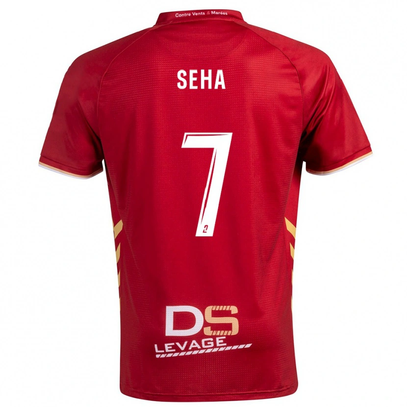 Danxen Hombre Camiseta Zaid Seha #7 Borgoña Oro 2ª Equipación 2025/26 La Camisa
