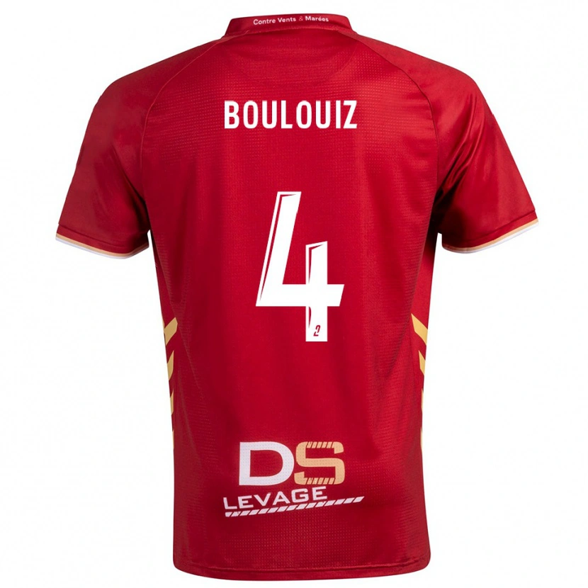 Danxen Hombre Camiseta Salim Boulouiz #4 Borgoña Oro 2ª Equipación 2025/26 La Camisa