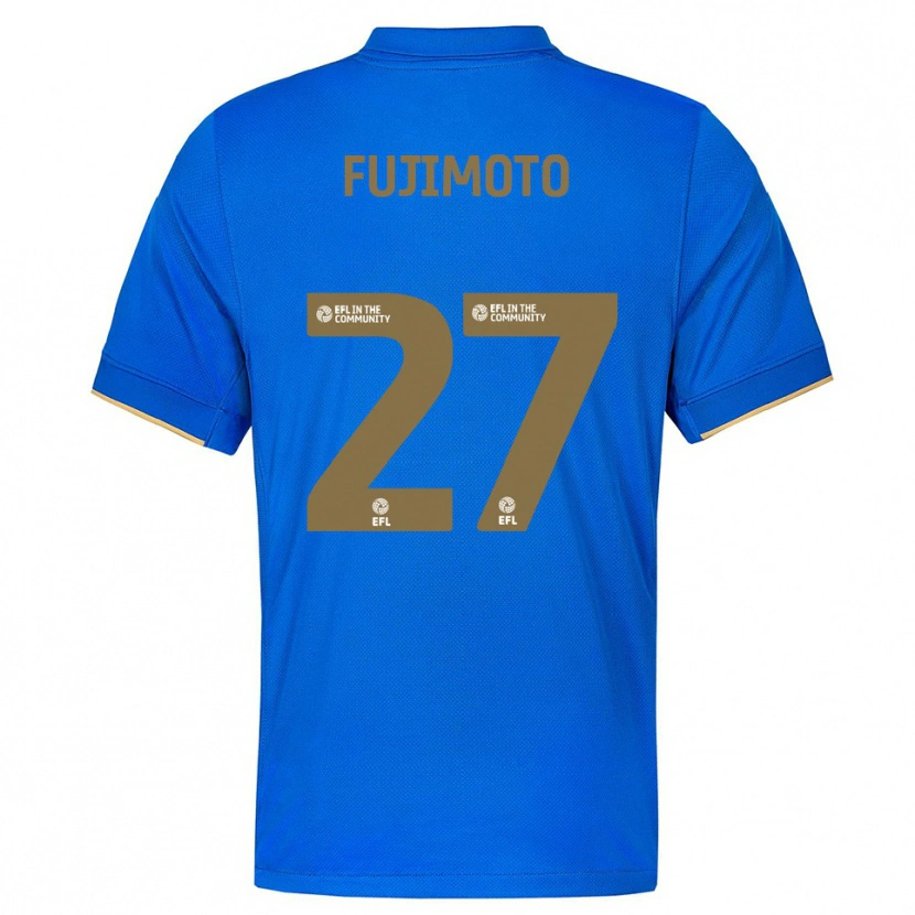 Danxen Mujer Camiseta Kanya Fujimoto #27 Azul Oro 1ª Equipación 2025/26 La Camisa
